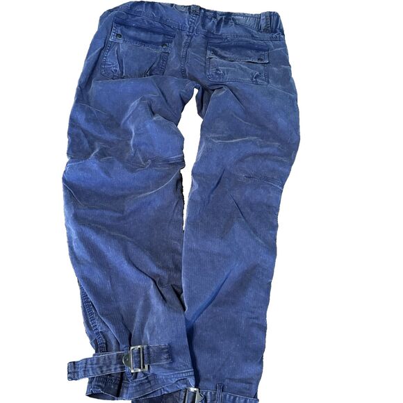 We The Free Can't Compare Slouch Pants Womens XS  Zip Pockets Buckle Cargo Blue - Picture 2 of 16